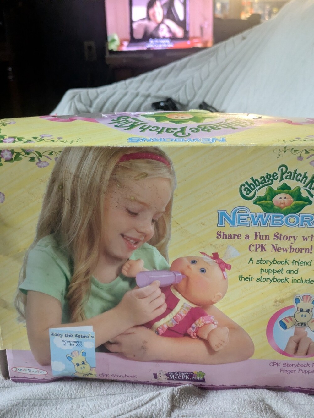 Cabbage Patch Kids Newborns Brown Baby Doll - Pink Outfit - Picture 2 of 5